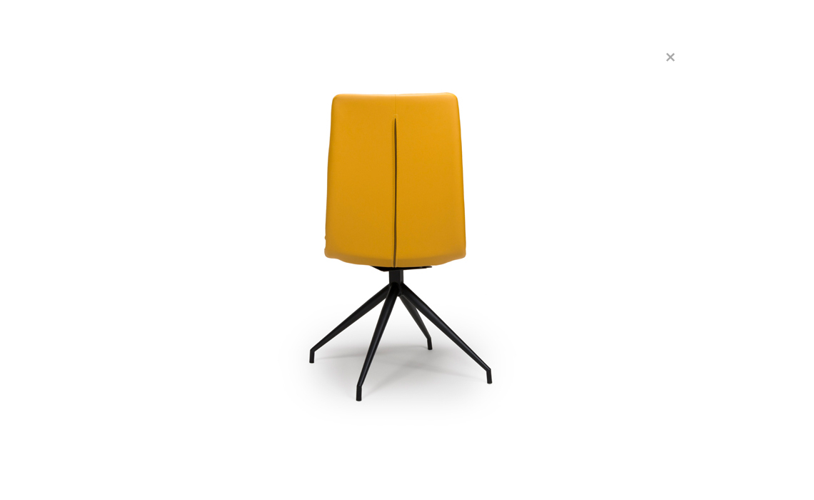 Nobo Ochre Swivel Chair With Black Powder Coated Legs