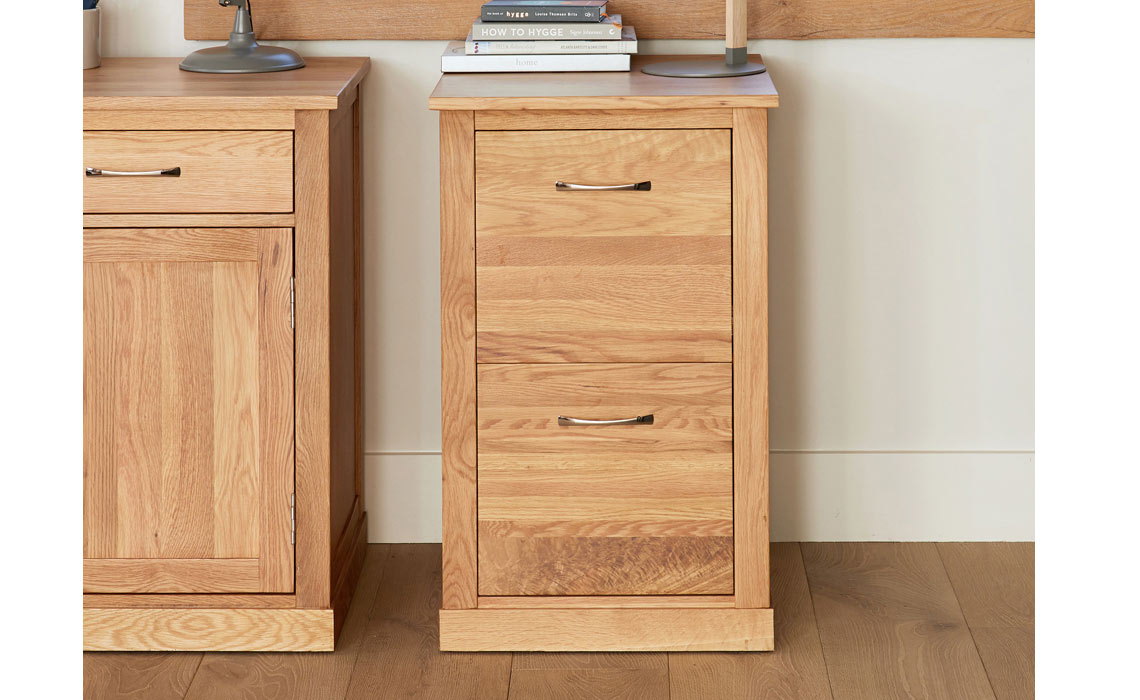 Pacific Oak Two Drawer Filing Cabinet