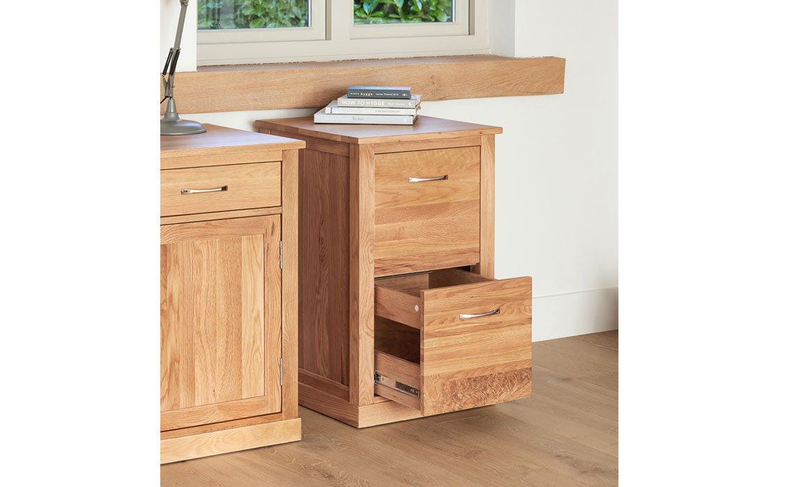 Pacific Oak Two Drawer Filing Cabinet