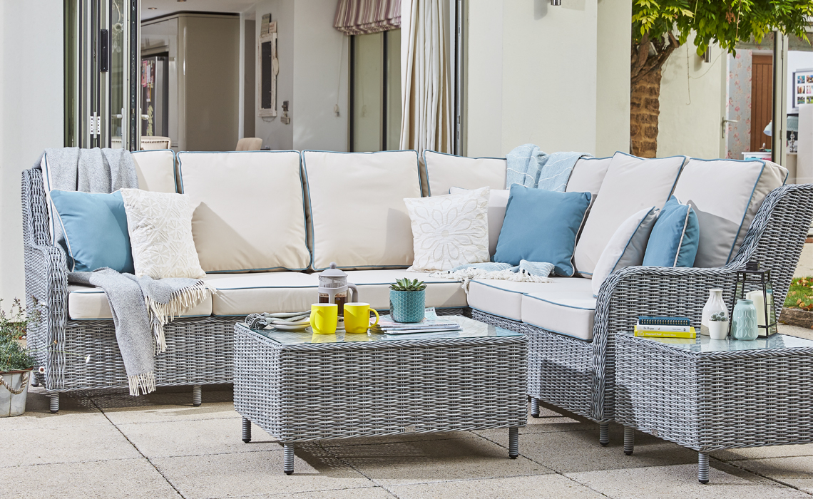 Santorini Mixed Grey Corner Set