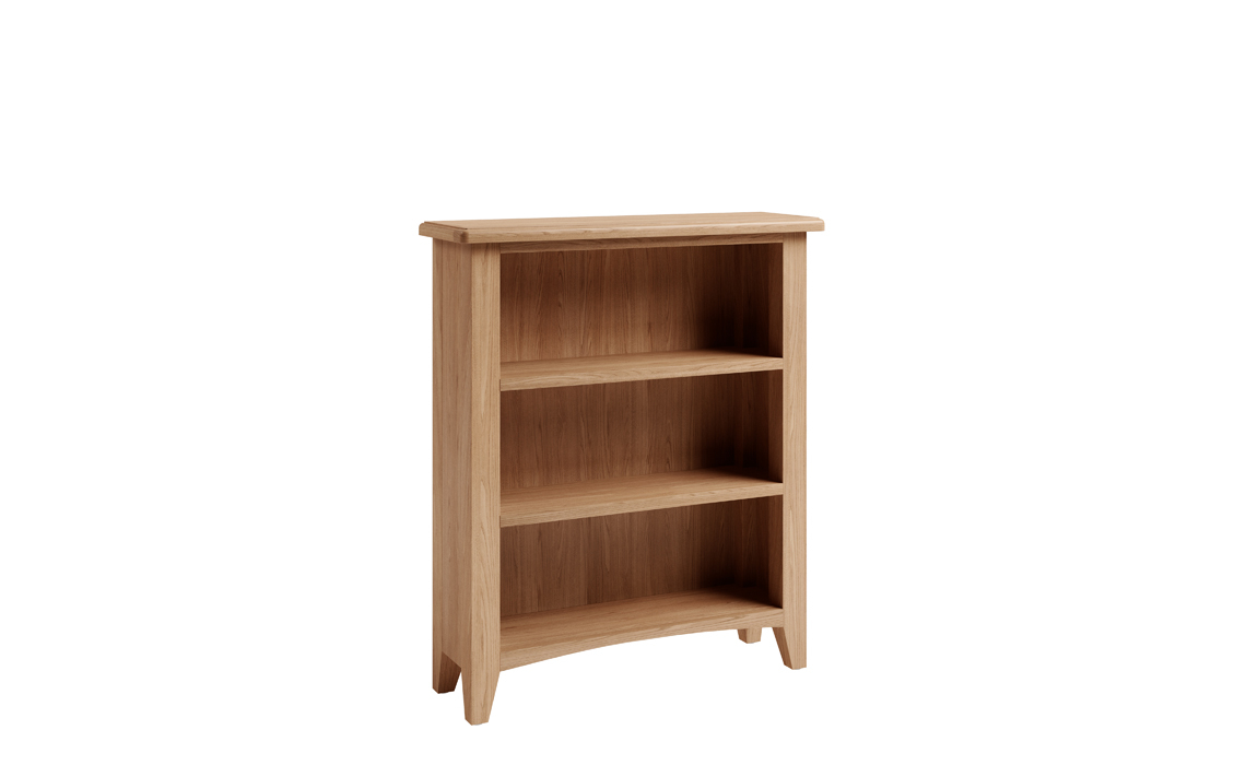 Columbus Oak Small Wide Bookcase 