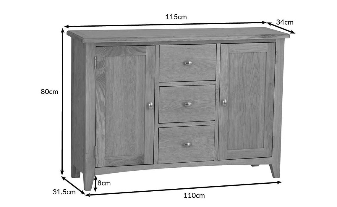 Columbus Oak Large Sideboard