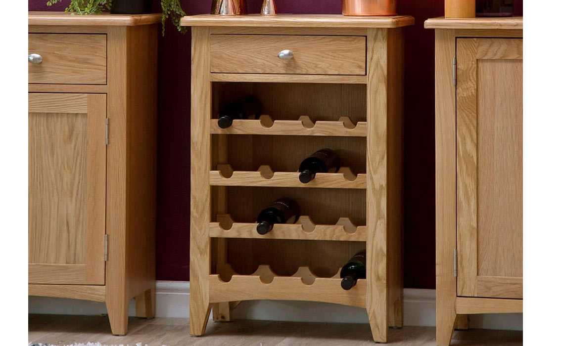 Columbus Oak Wine Cabinet 