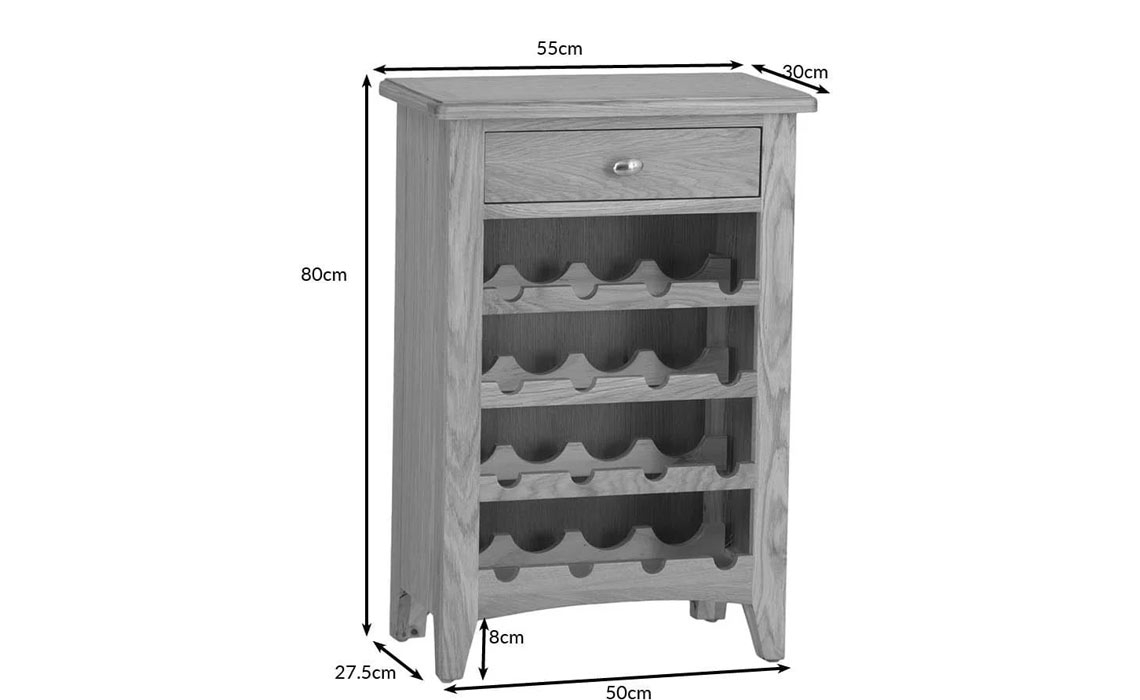 Columbus Oak Wine Cabinet 