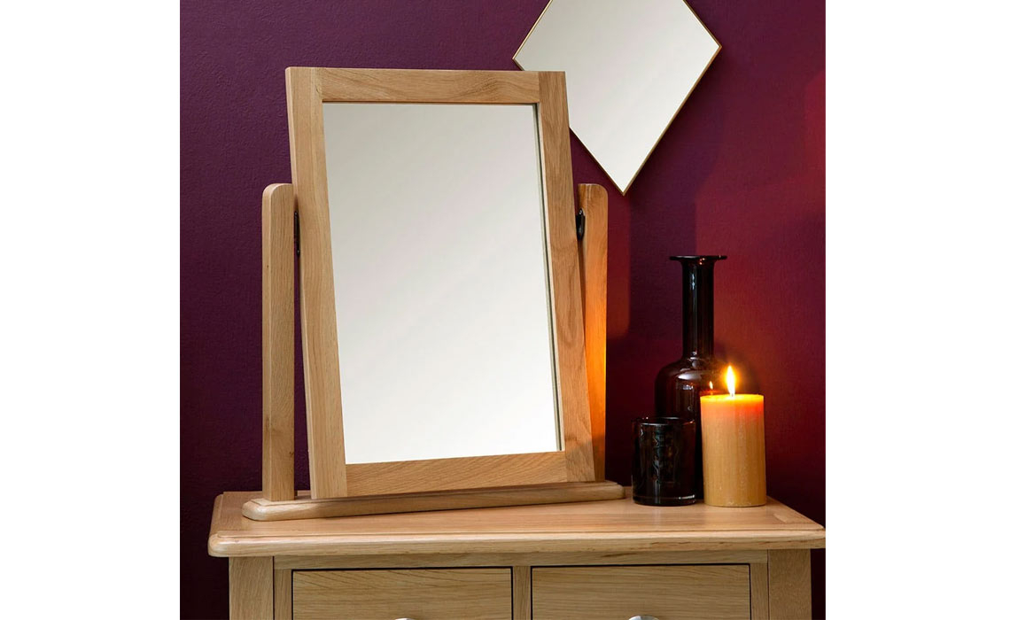 Columbus Oak Trinket Mirror