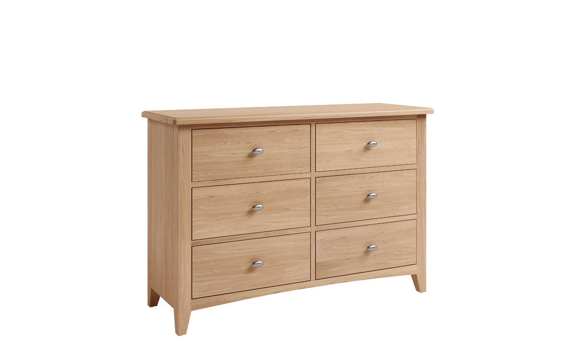 Columbus Oak 6 Drawer Chest 