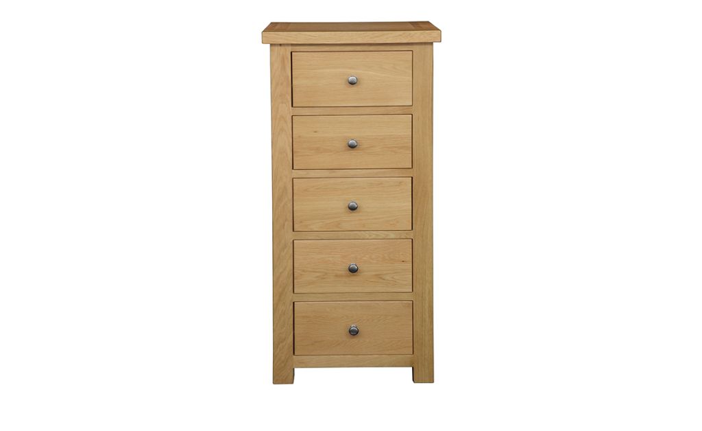 Suffolk Solid Oak 5 Drawer Wellington