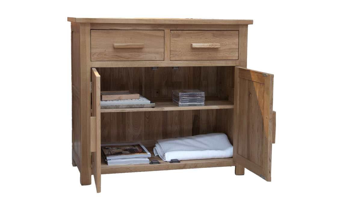 Toulouse Solid Oak Small 2 Door 2 Drawer Sideboard