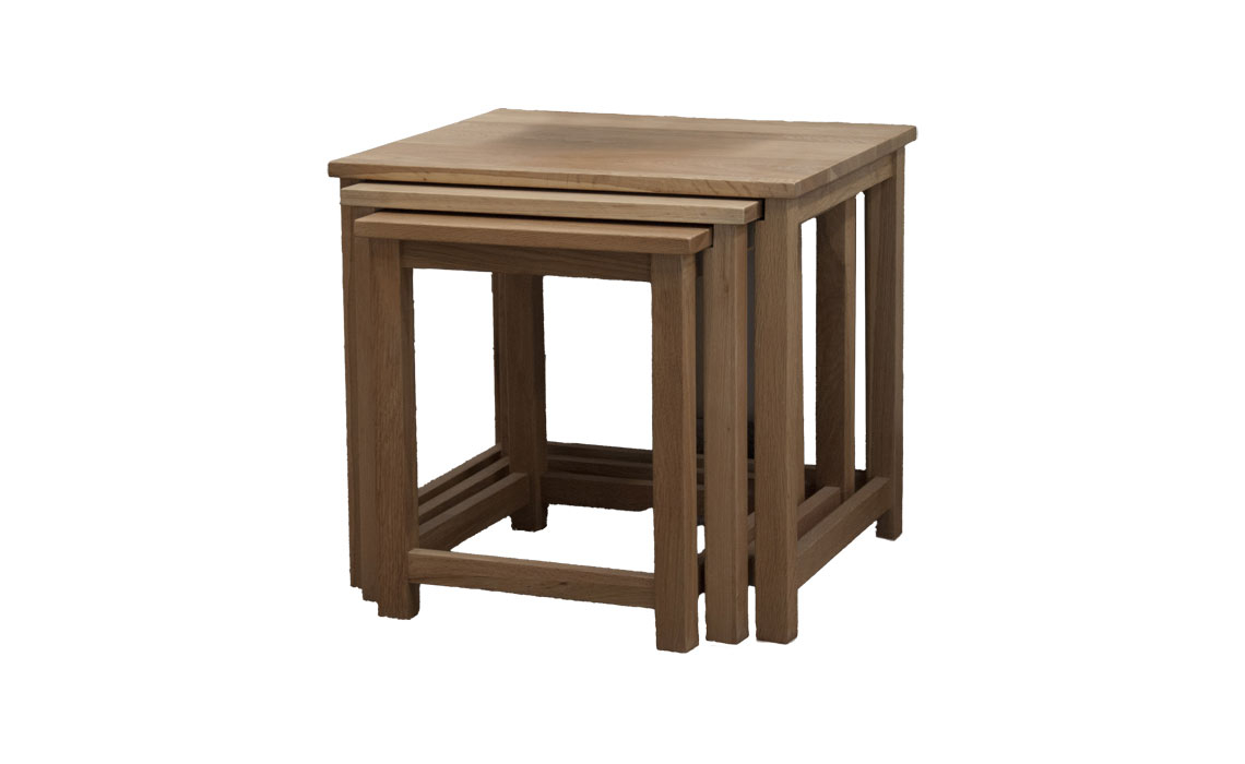 Toulouse Solid Oak Nest of Tables