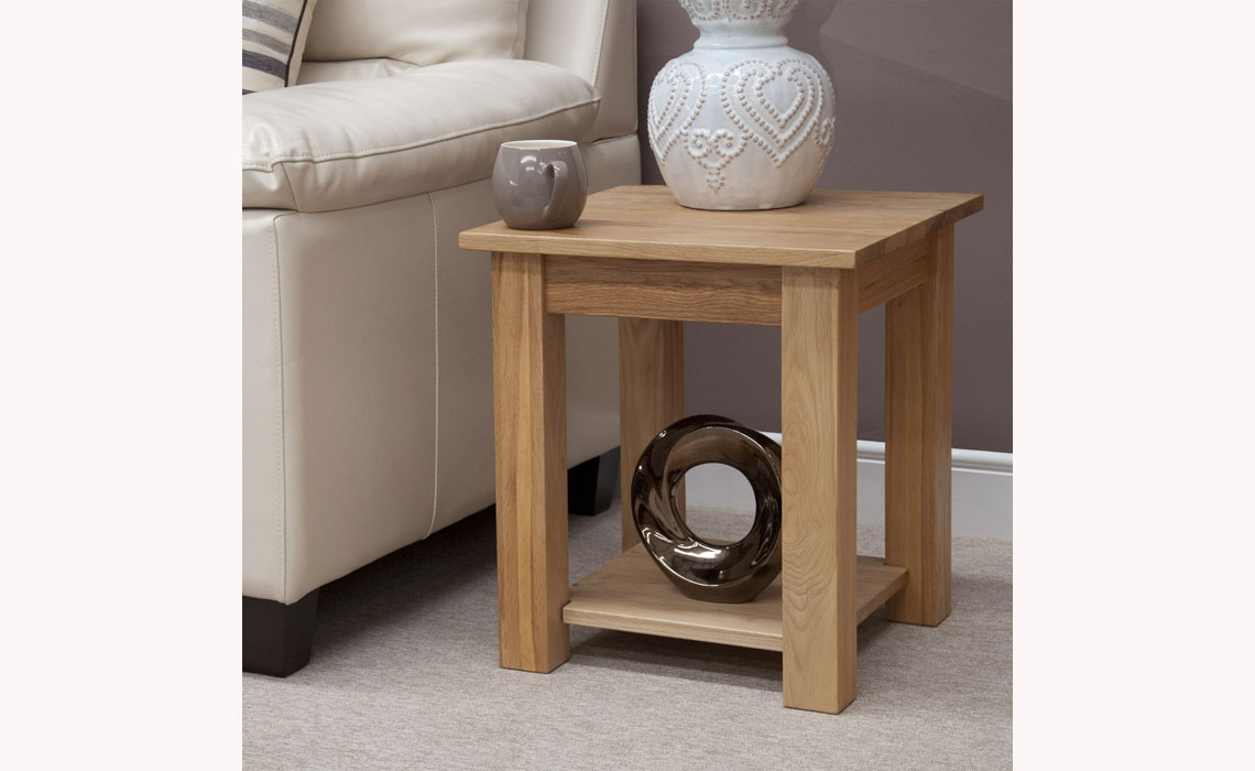 Toulouse Solid Oak Lamp Table