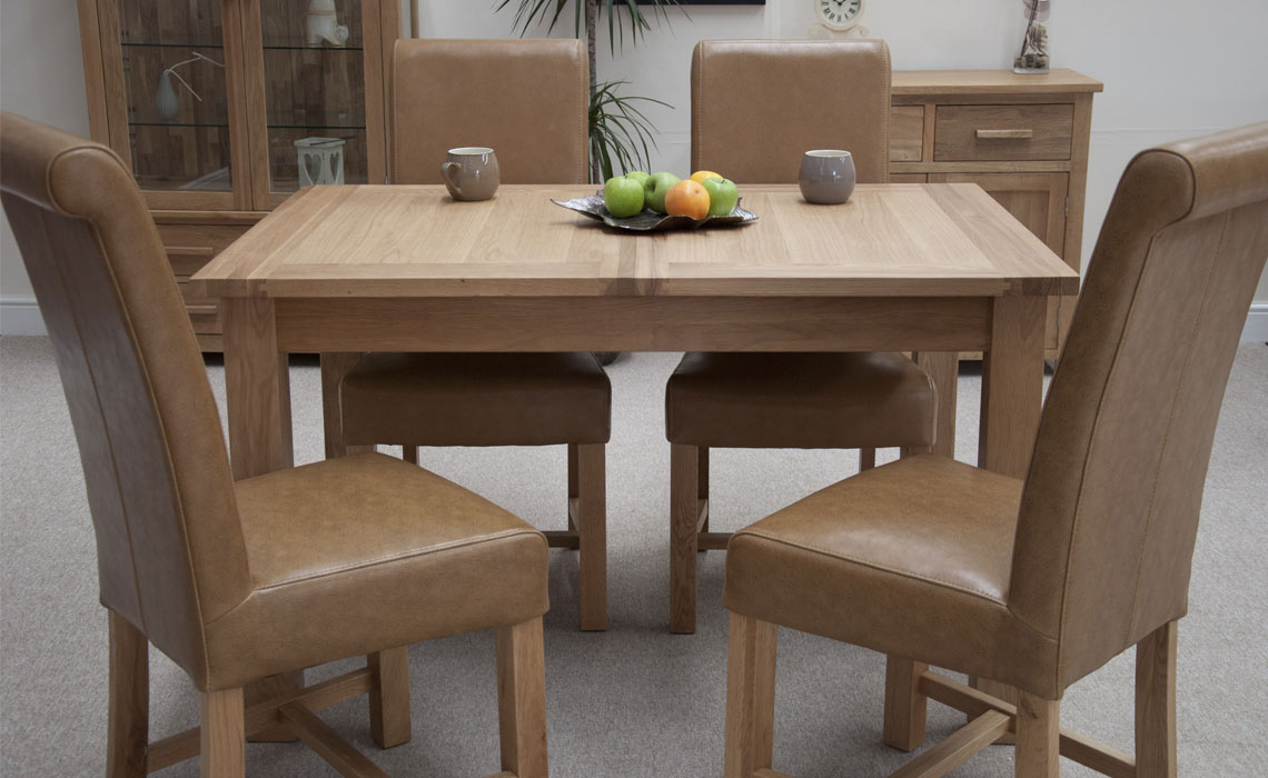 Toulouse Solid Oak 132-198cm Extending Dining Table