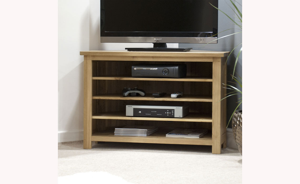 Toulouse Solid Oak Corner TV Unit