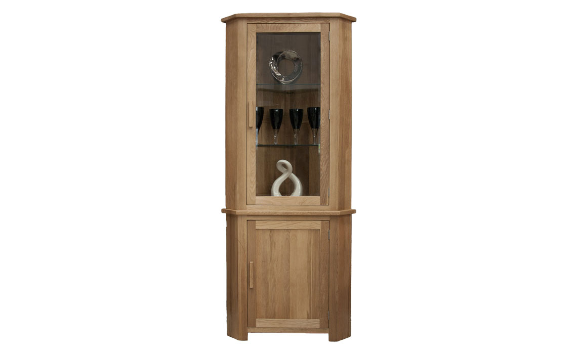 Toulouse Solid Oak Corner Display Unit