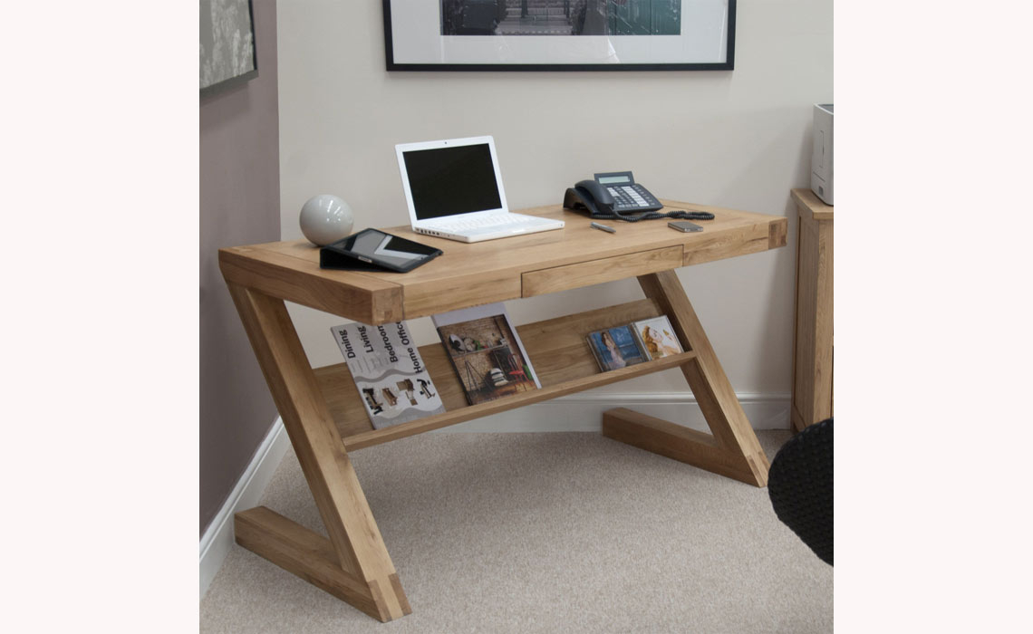 Toulouse Solid Oak Z style office desk