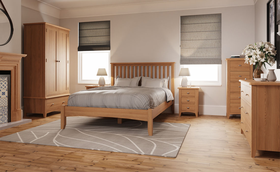 Columbus Oak 4ft6 Double Bed Frame