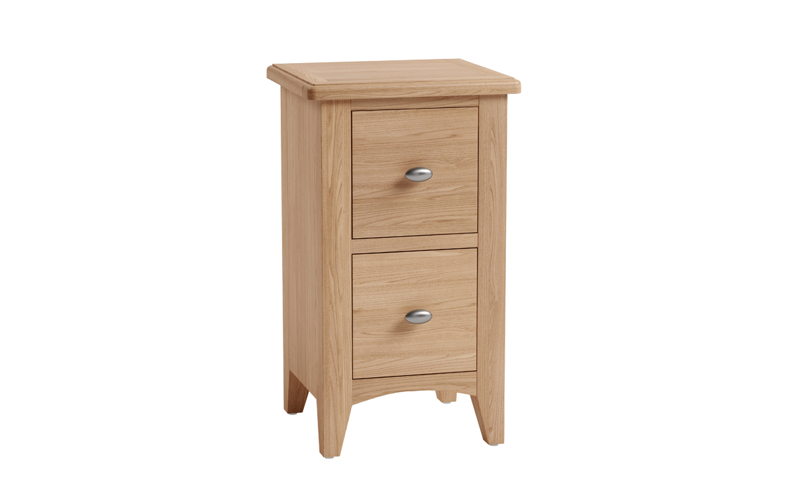 Columbus Oak Small 2 Drawer Bedside 