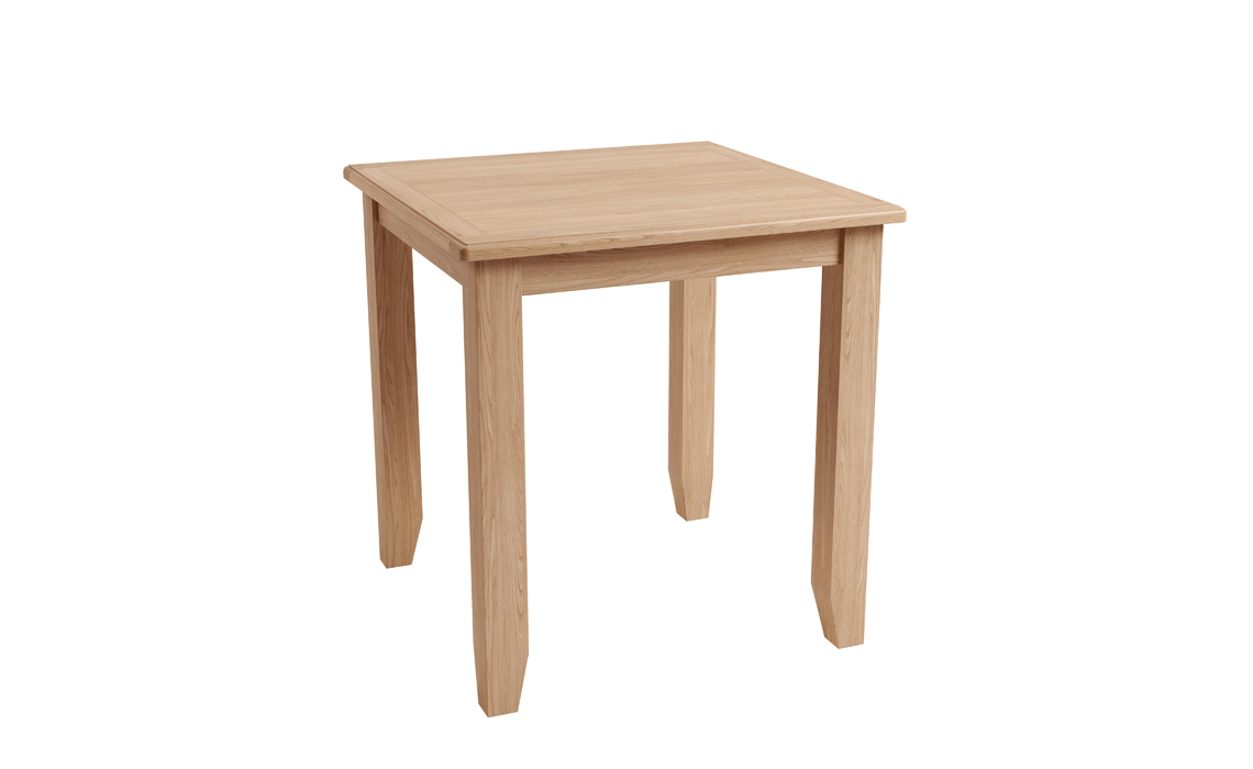 Columbus Oak 80cm Square Fixed Top Table