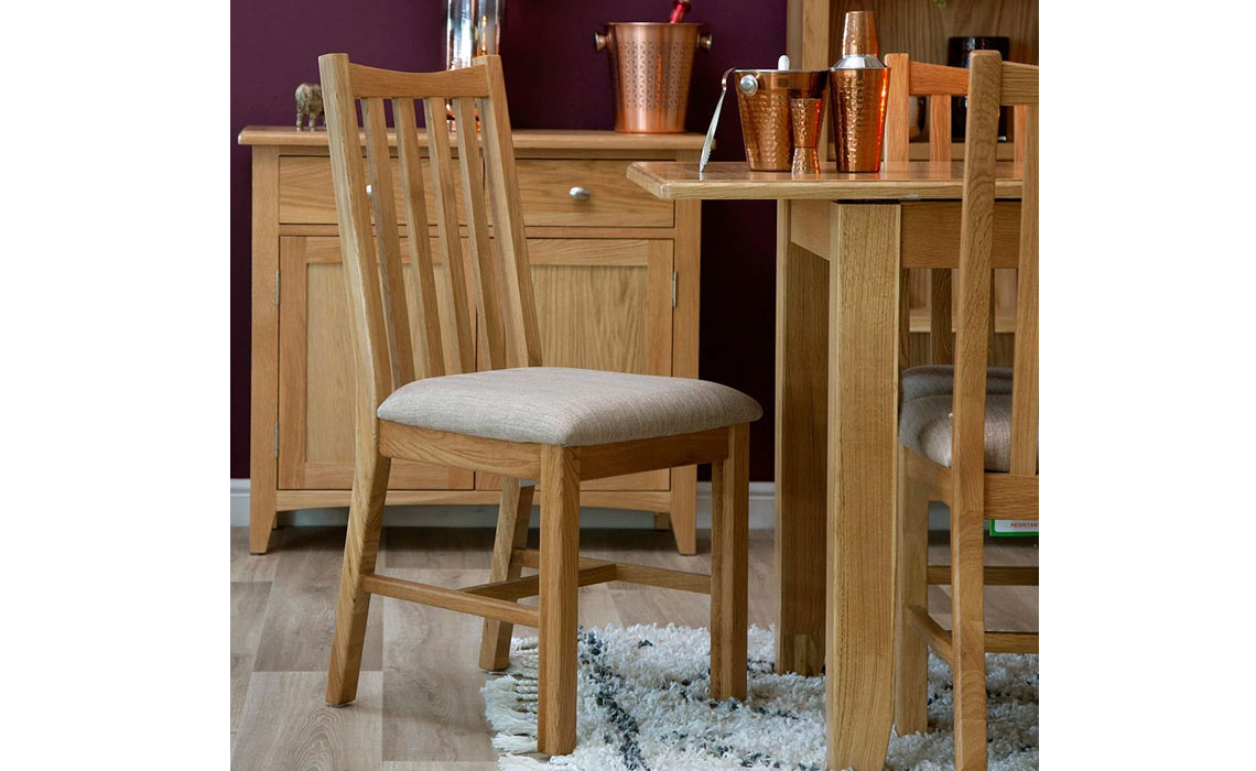 Columbus Oak Dining Chair with Pad