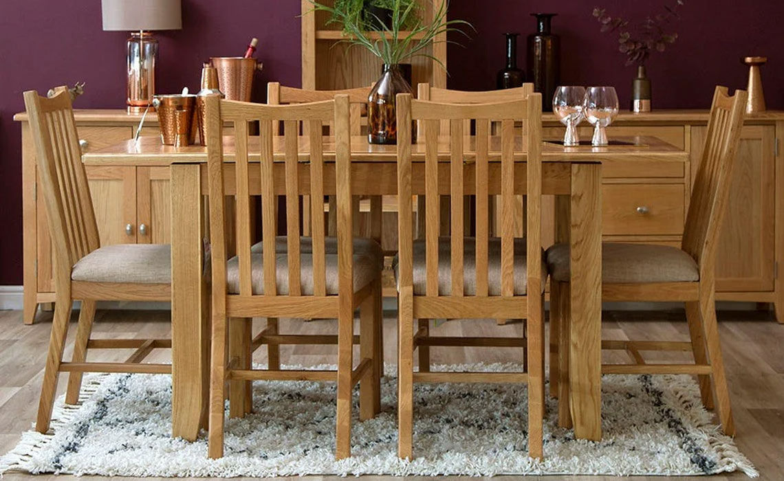 Columbus Oak 120-160cm  Butterfly Extending Table 
