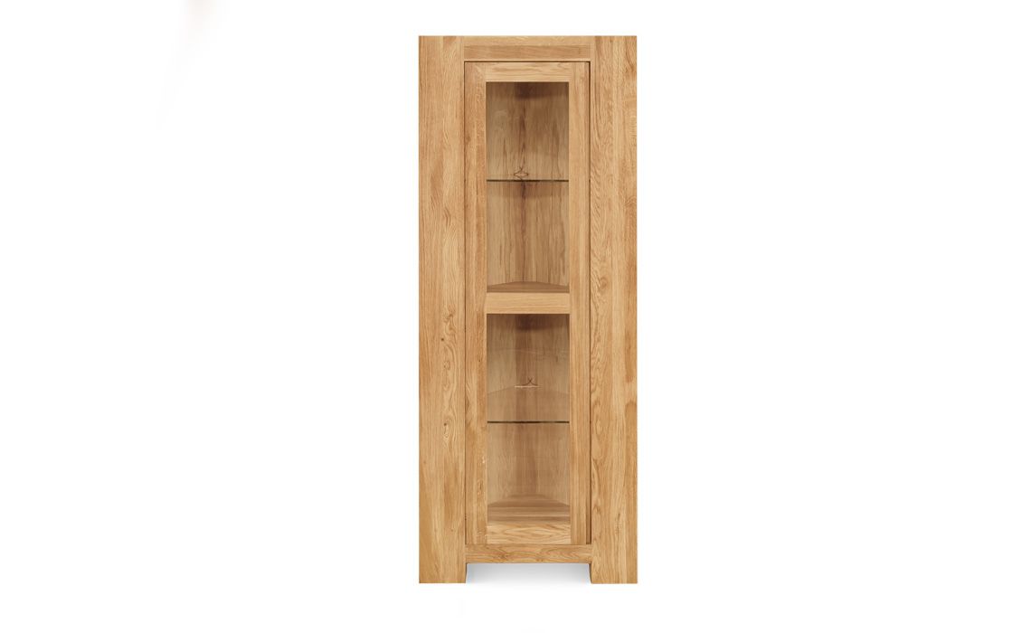 Majestic Solid Oak Corner Display Cabinet