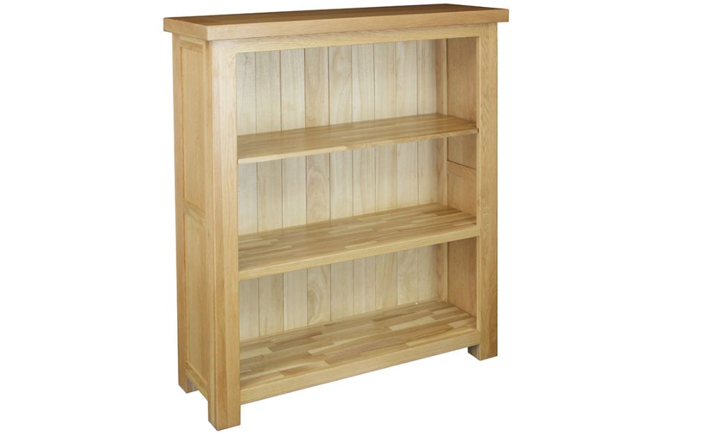 Suffolk Solid Oak Wide Bookcase Shelf Unit