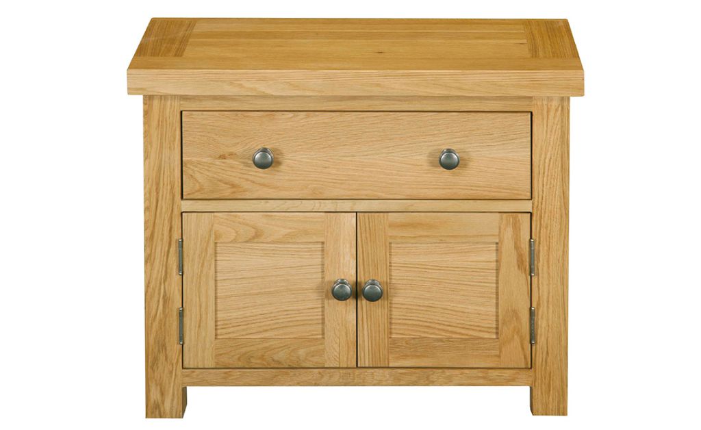 Suffolk Solid Oak 1 Drawer 2 Door Mini Chest