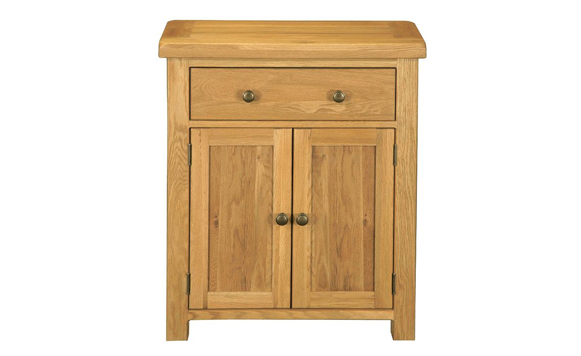 Norfolk Rustic Solid Oak Sideboard 1 Drawer 2 Door Dresser Base