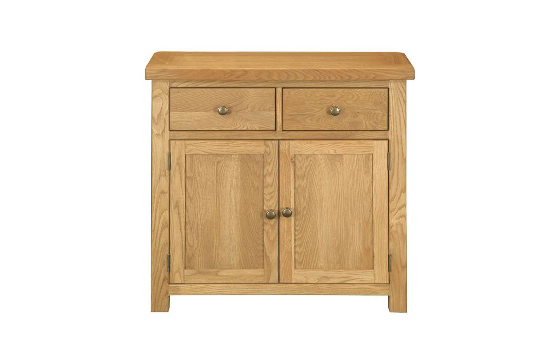 Norfolk Rustic Solid Oak Sideboard 2 Drawer 2 Door Dresser Base