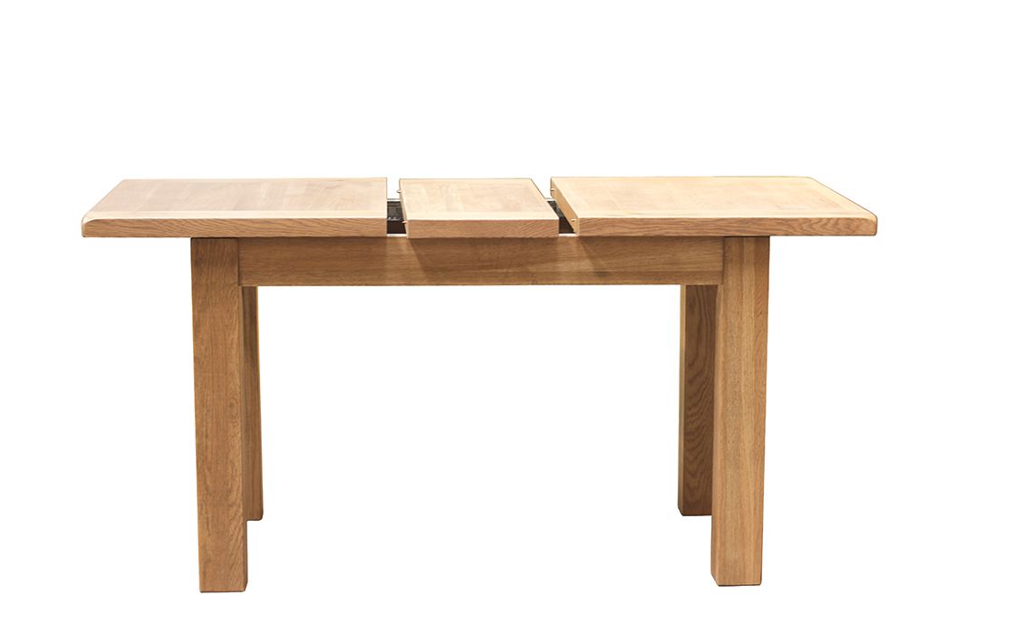 Norfolk Rustic Solid Oak 120-150cm Extending Dining Table