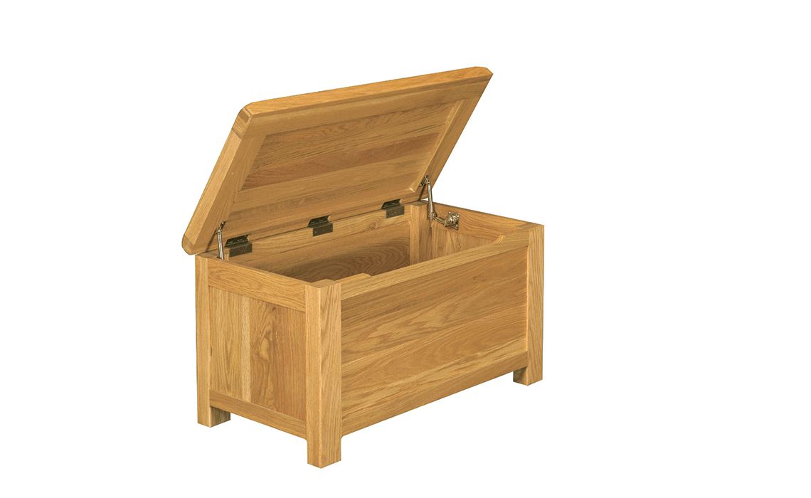 Norfolk Rustic Solid Oak Blanket Box
