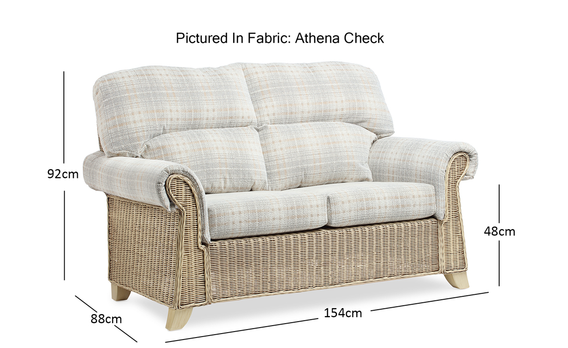 Charlton 2 Seat Cane Sofa in Natural Wash