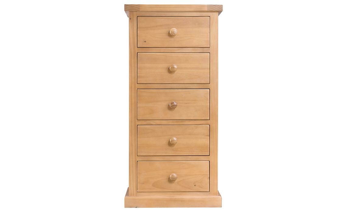 Country Pine 5 Drawer Wellington Chest
