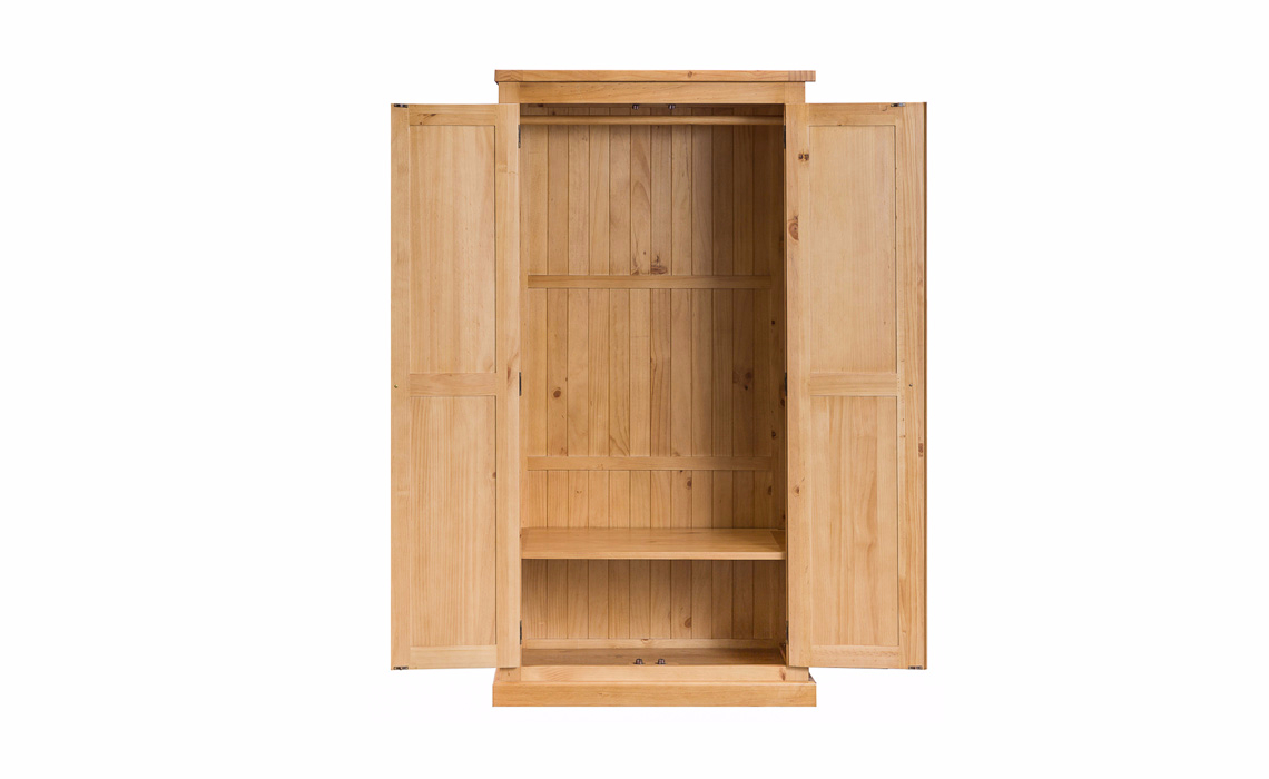 Country Pine Double Full Hanging Wardrobe