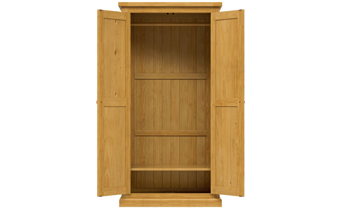 Country Pine Double Full Hanging Wardrobe