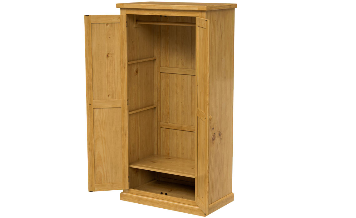 Country Pine Double Full Hanging Wardrobe