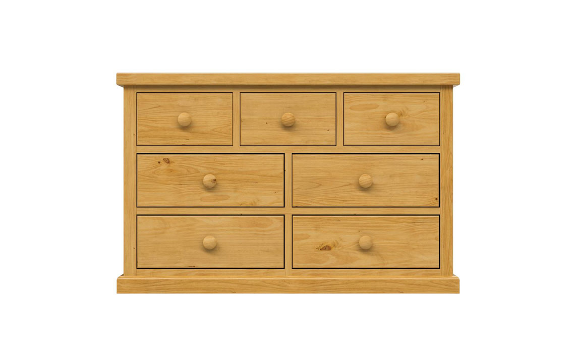 Country Pine 3 Over 4 Chest Of Drawers