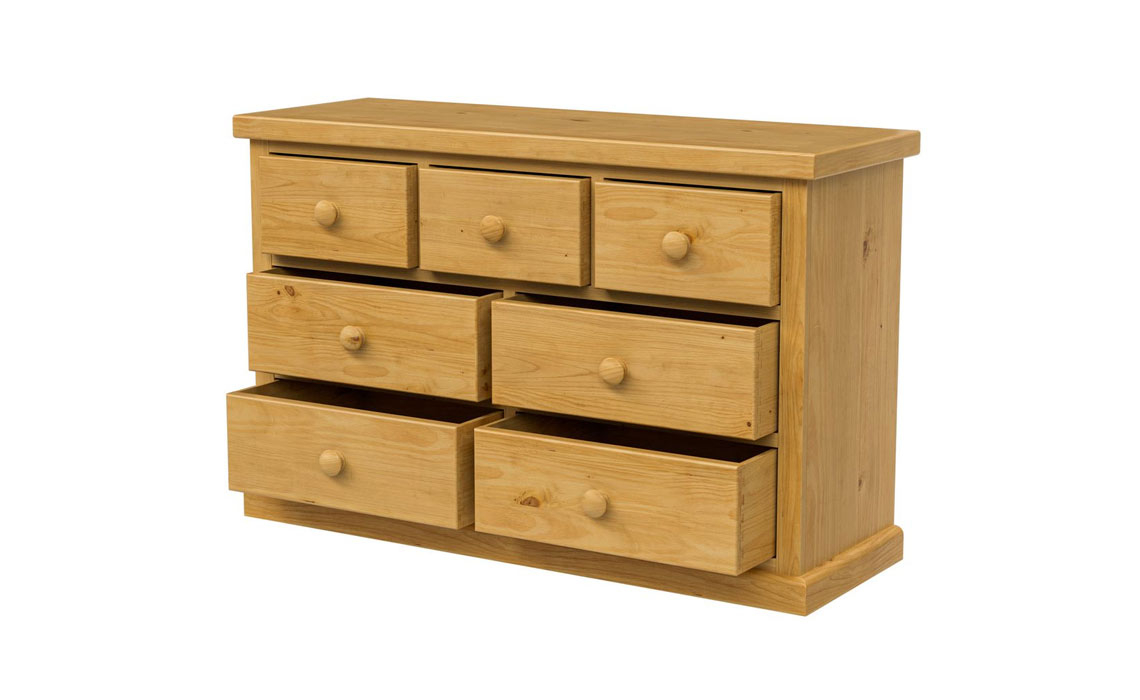 Country Pine 3 Over 4 Chest Of Drawers