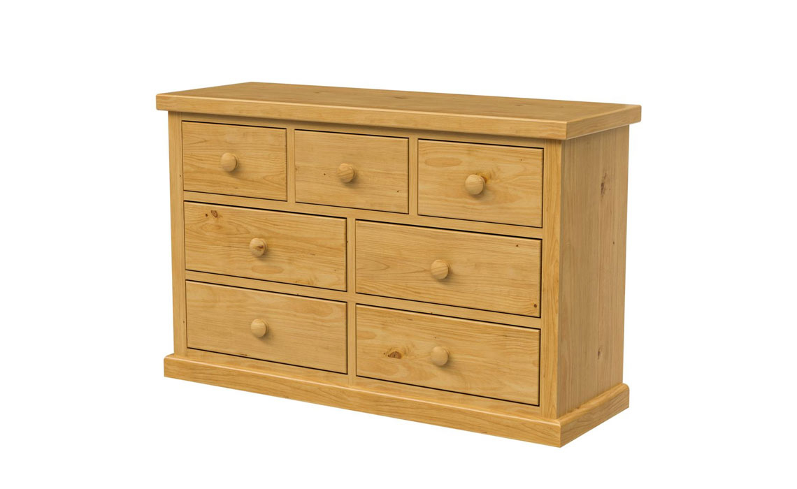 Country Pine 3 Over 4 Chest Of Drawers