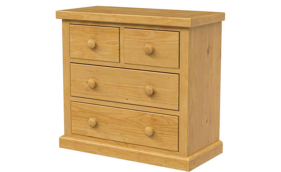 Country Pine 2 Over 2 Chest Of Drawers