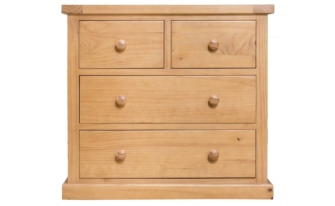 Country Pine 2 Over 2 Chest Of Drawers