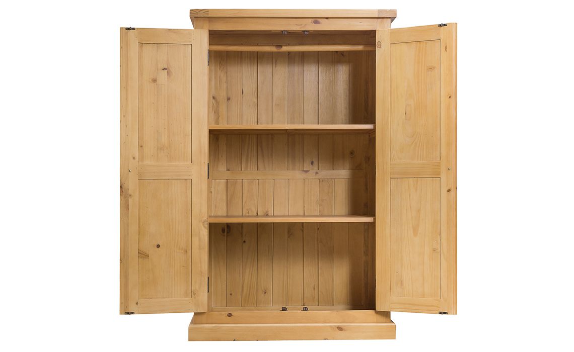 Country Pine Compact Double Wardrobe