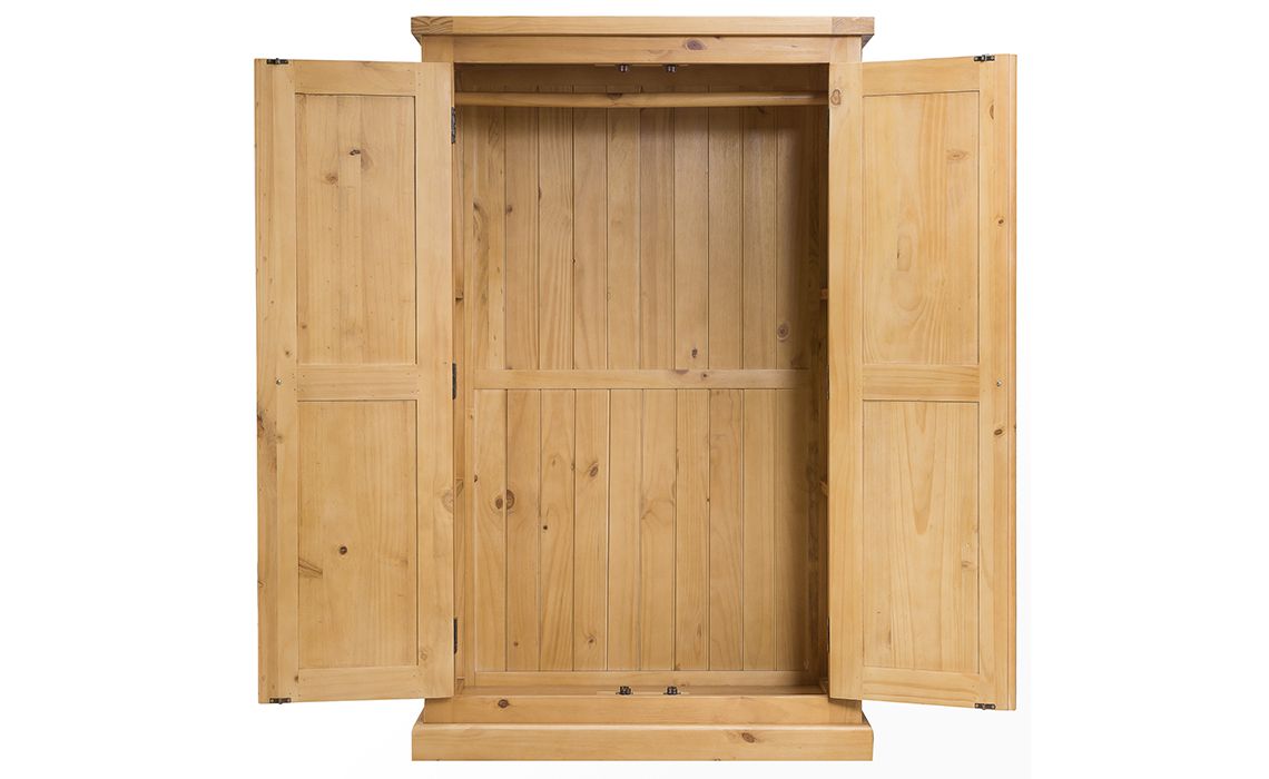 Country Pine Compact Double Wardrobe
