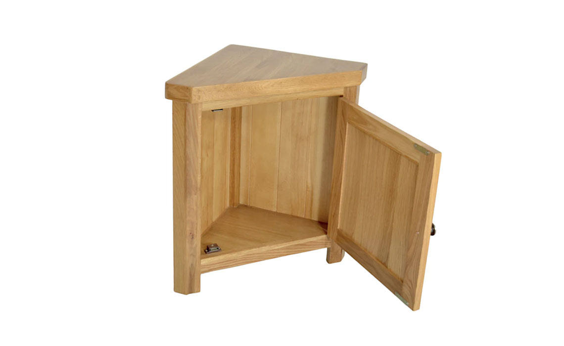 Suffolk Solid Oak Small Corner Cabinet
