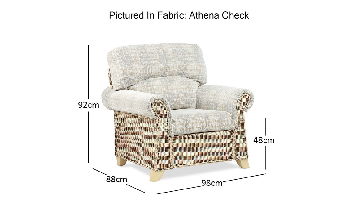 Charlton Cane Armchair in Natural Wash