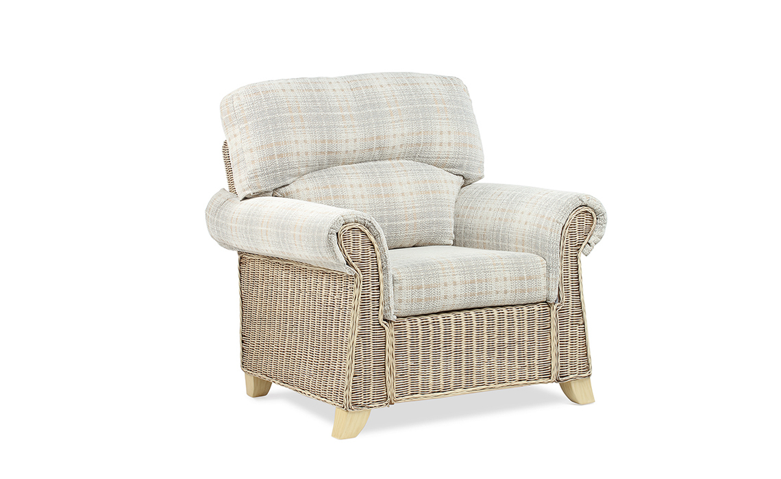 Charlton Cane Armchair in Natural Wash