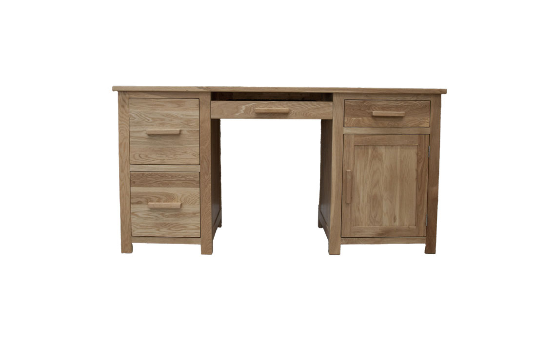 Toulouse Solid Oak Large Computer Desk