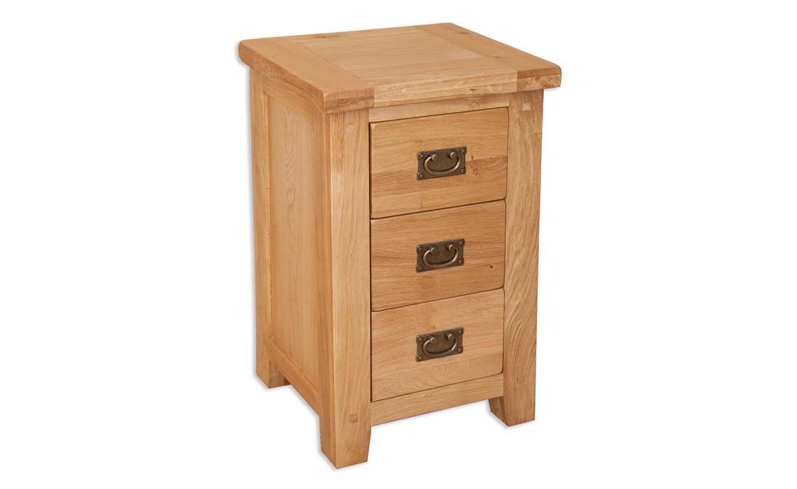 Windsor Natural Oak 3 Drawer Bedside