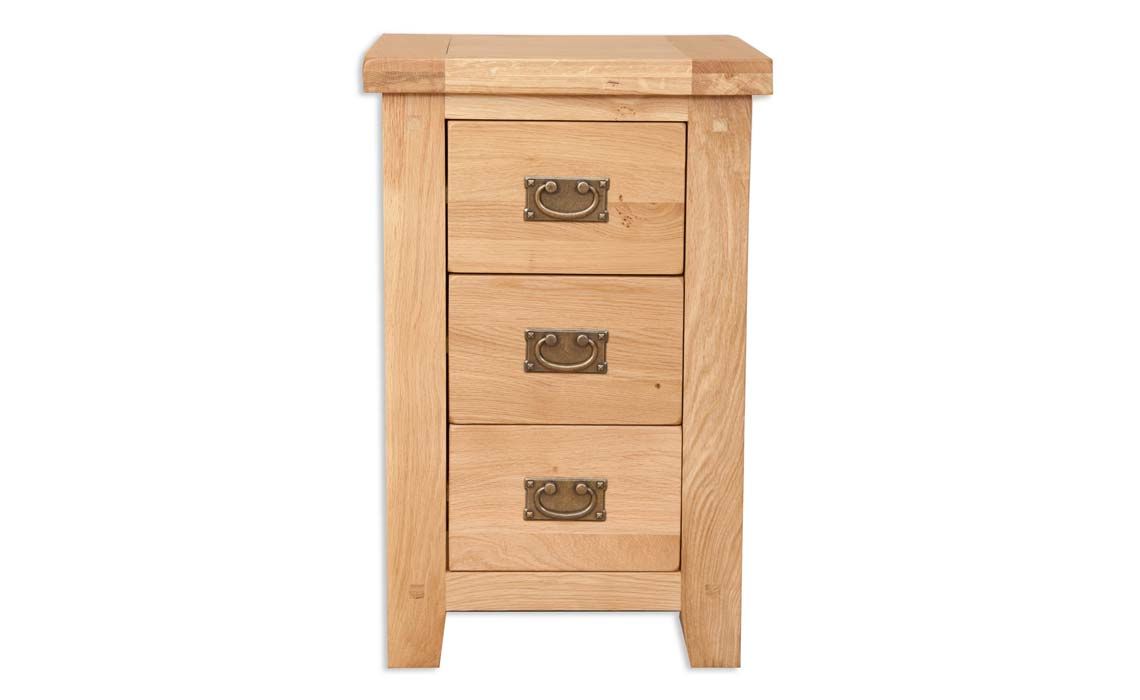 Windsor Natural Oak 3 Drawer Bedside