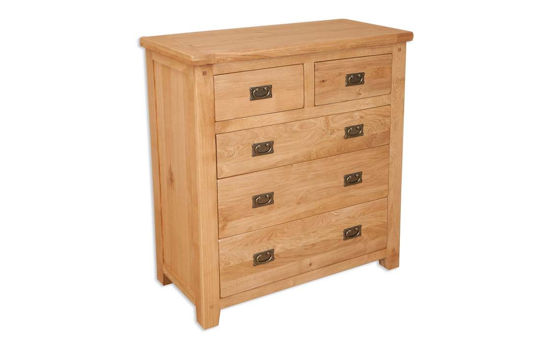 Windsor Natural Oak 2 Over 3 Chest Of Drawers