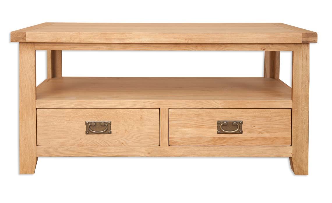 Windsor Natural Oak Coffee Table With Drawers